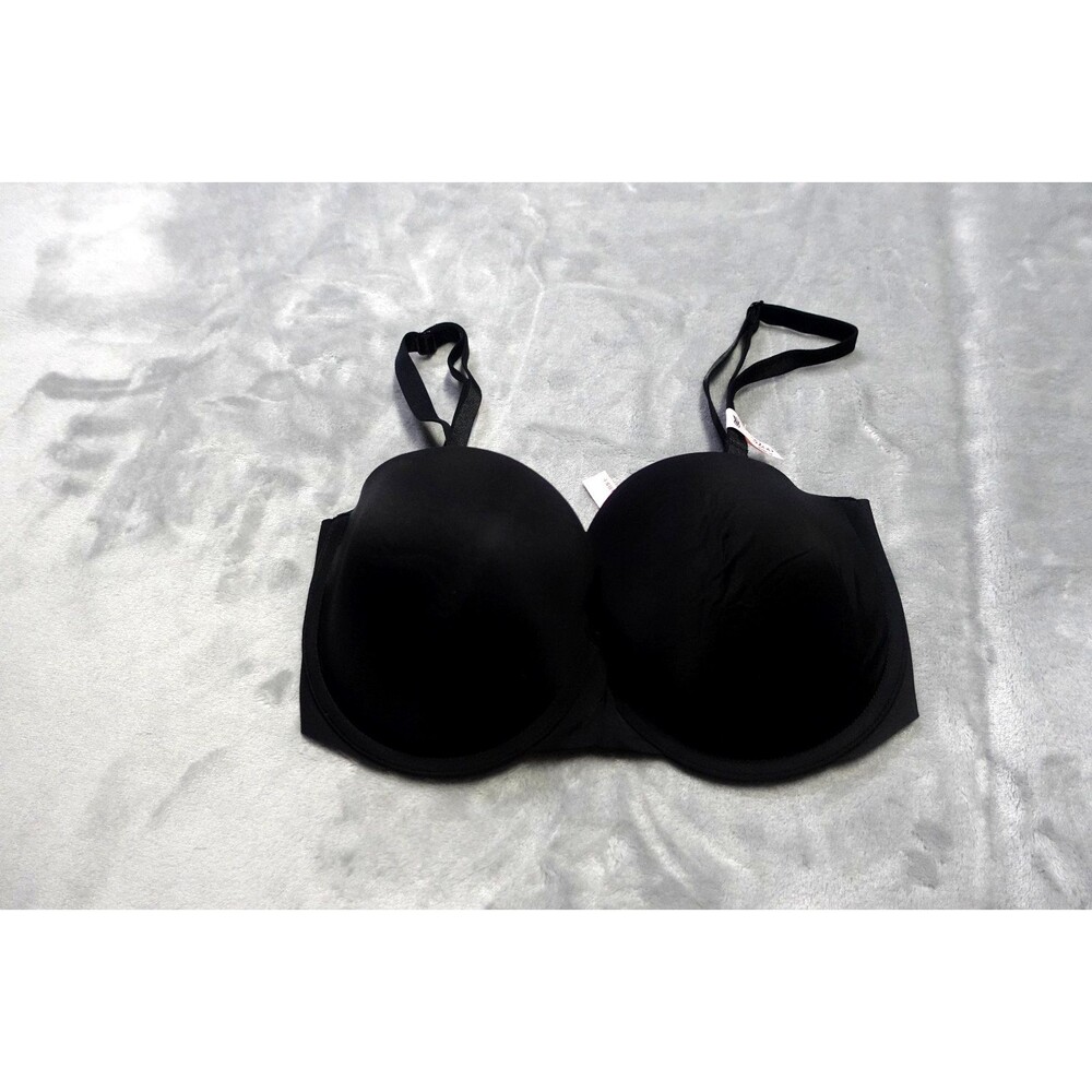 Victoria's Secret 32DD Black Illusions Smooth Uplift Strapless‎ Bra NWT